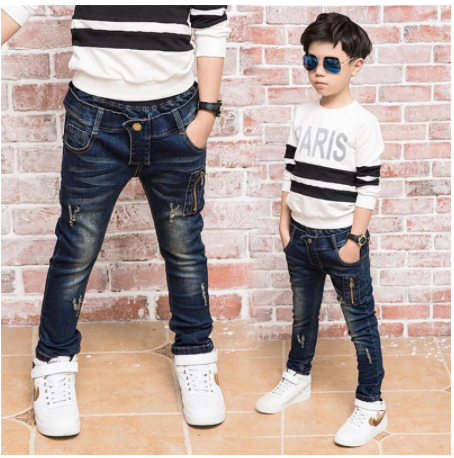 Boys' Jeans Korean Style Trousers Loose-fitting Pants