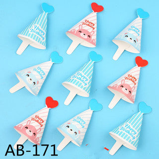 A Pack Of Small Hat Cake Plug-in Ornaments
