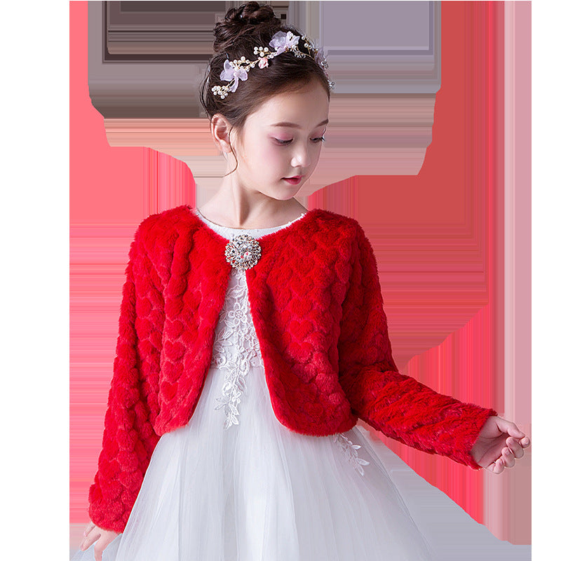 Middle-aged Children's Winter Thickened Cape Coat