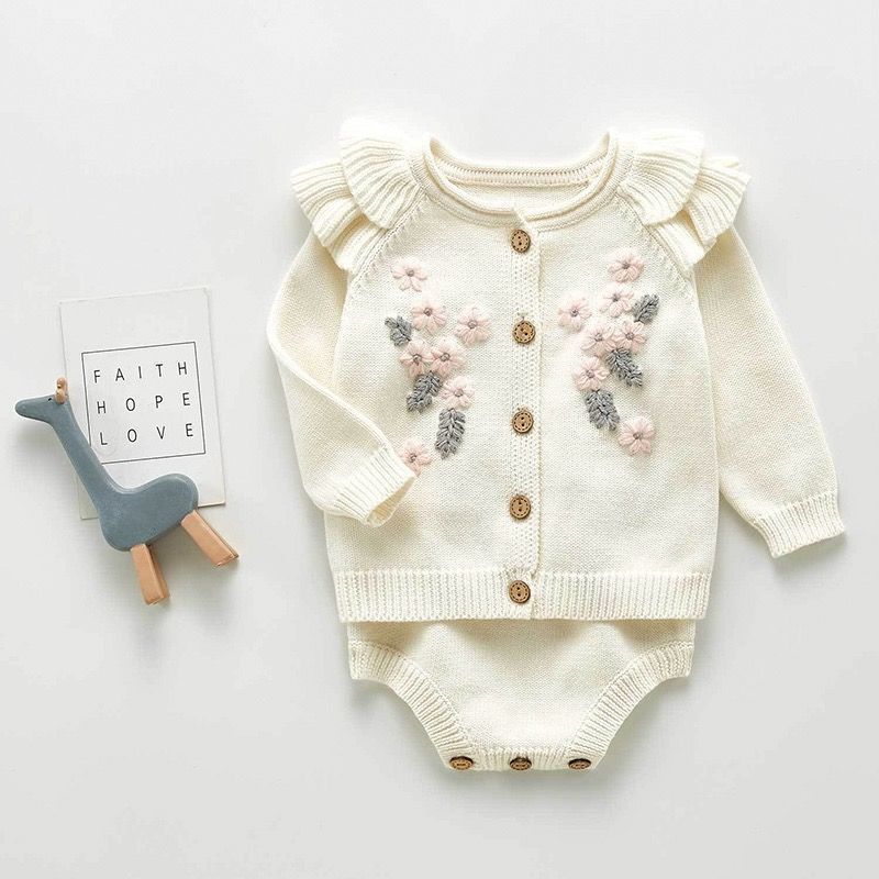Baby Embroidered Jumpsuit Autumn And Winter Princess Outing Clothes