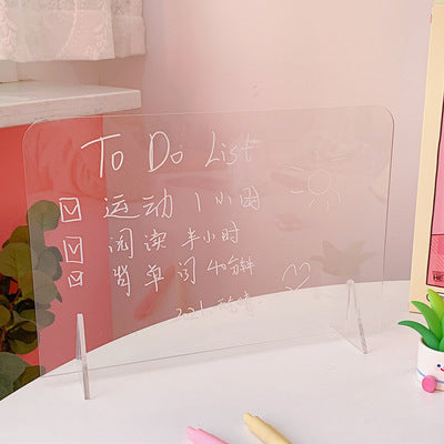 Acrylic Note Board Transparent Rewritable Ins Style