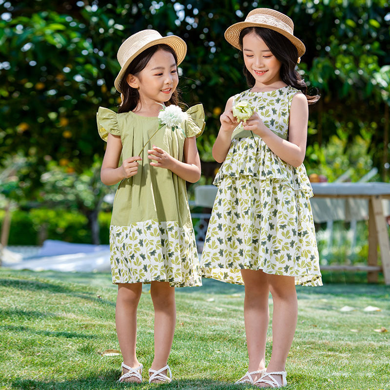 Children's Sisters Wear Children's Summer Dresses