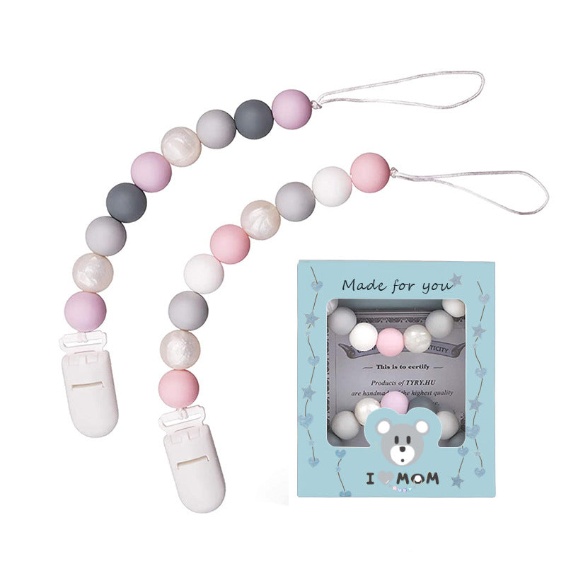 Baby Silicone Pacifier Chain, Baby Soothing Toys, Molars