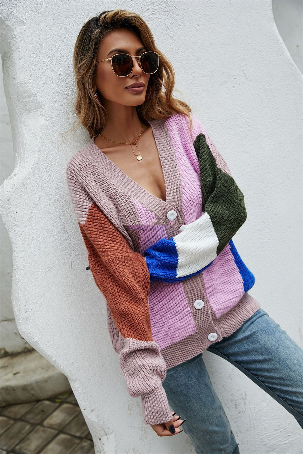Stitching Personality Fashion Plus Size Sweater