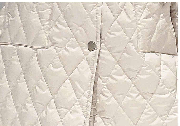 Large Lapel Warm Padded Jacket With Fleece Thick Coat Waist
