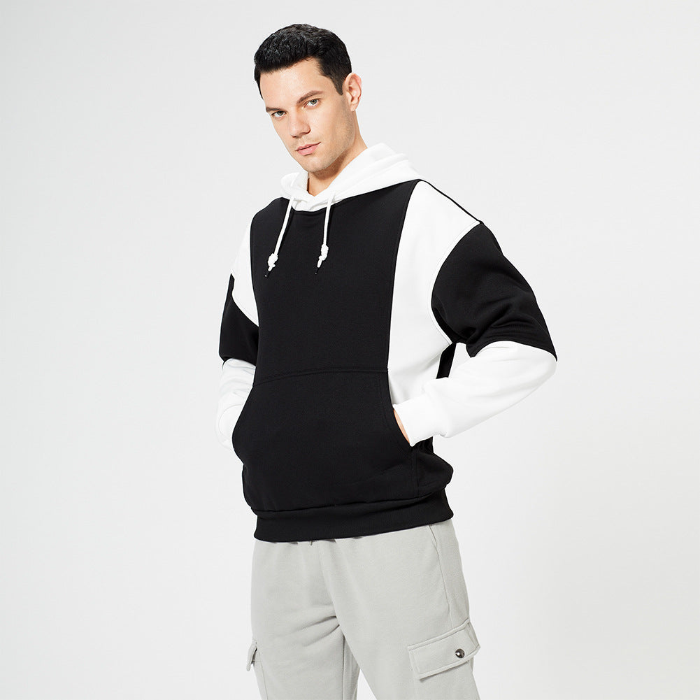 Colorblock Fashion Sweater Men's Plus Size Trendy Casual Sports Top