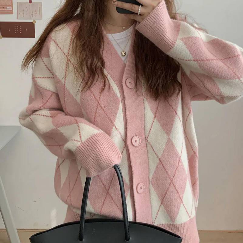 Sweet Lazy Cardigan Sweater Korean Style Loose Knit