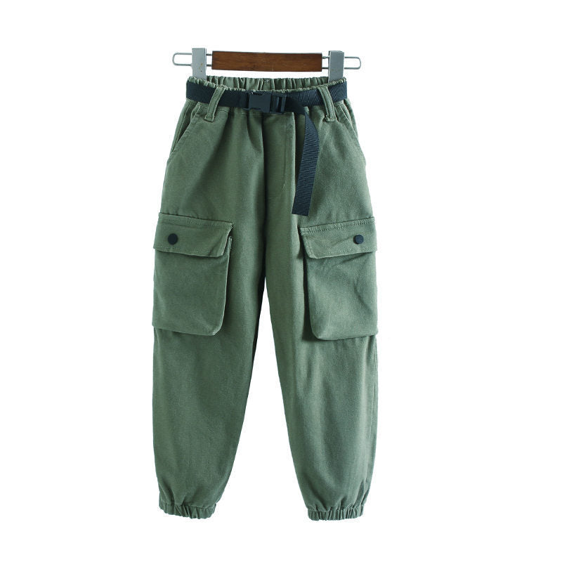Western Style Casual Pants Children Overalls
