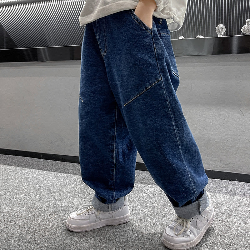 Boys Autumn Jeans Children's Clothing Casual Spring And Autumn Handsome Trousers