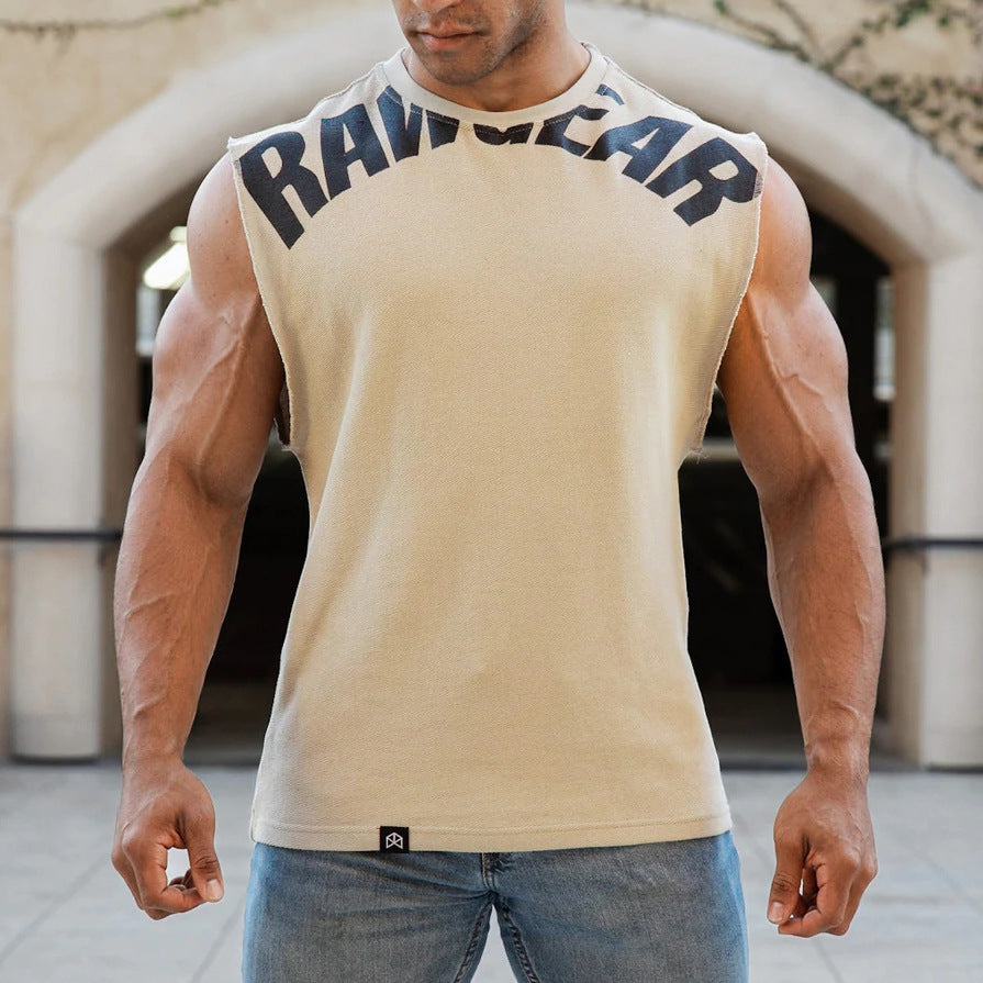 Heavyweight Cotton Show Muscle Loose Sports Sleeveless Vest
