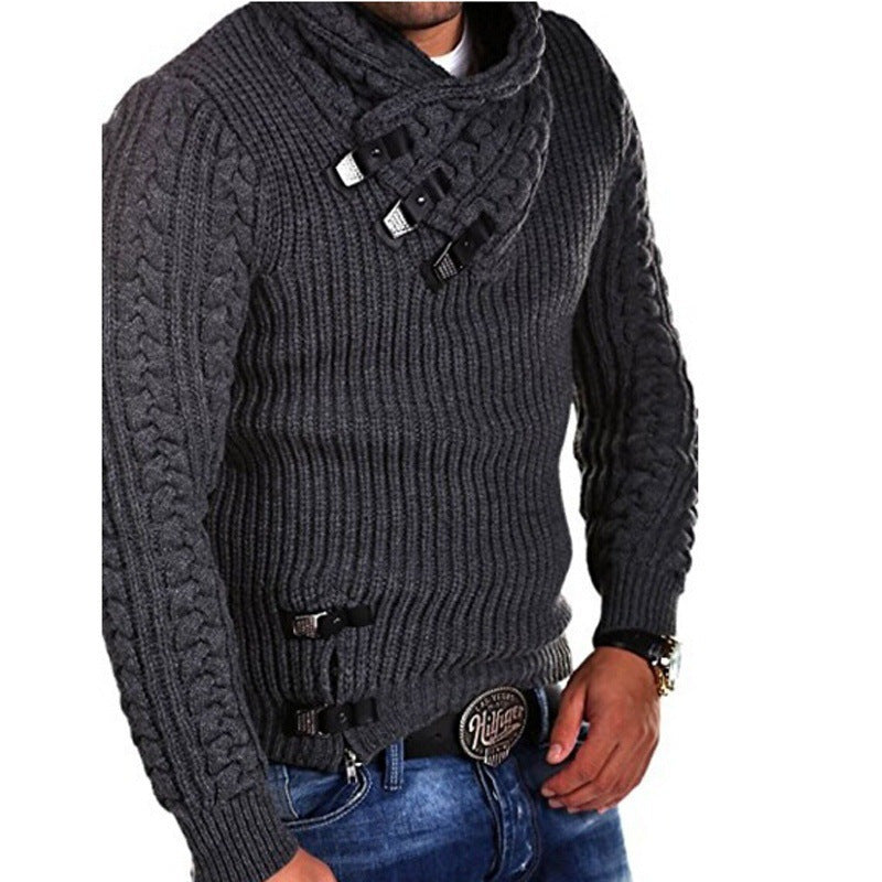 Men's Long Sleeve Leather Jacket