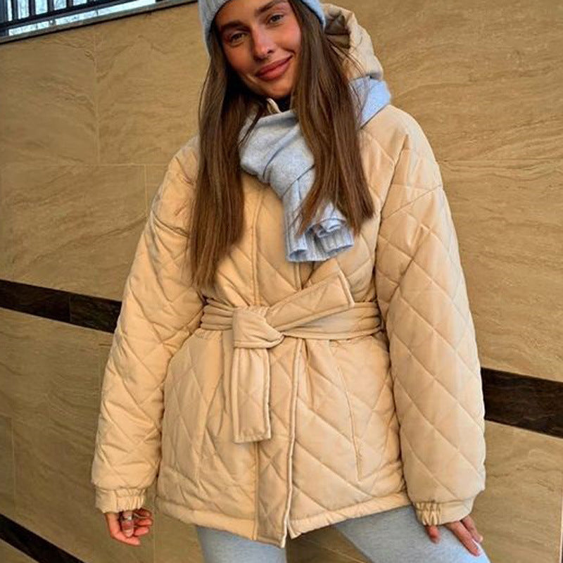 Thermal Jacket Plus Size Tie Down Cotton Top