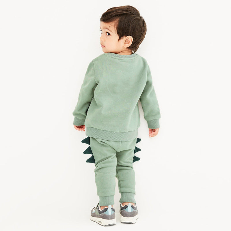 Fleece Children's Suit Europe And America Autumn And Winter New Cartoon Long-sleeved Boys