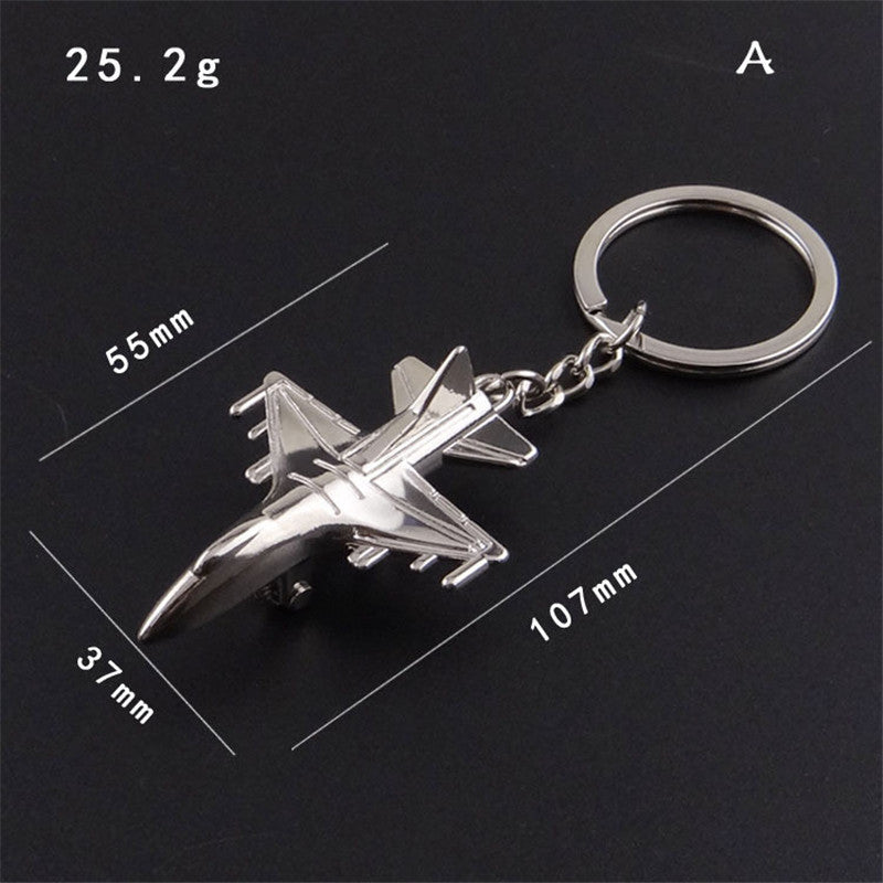 Personalized Creative Civil Aviation Fighter Model Keychain Pendant