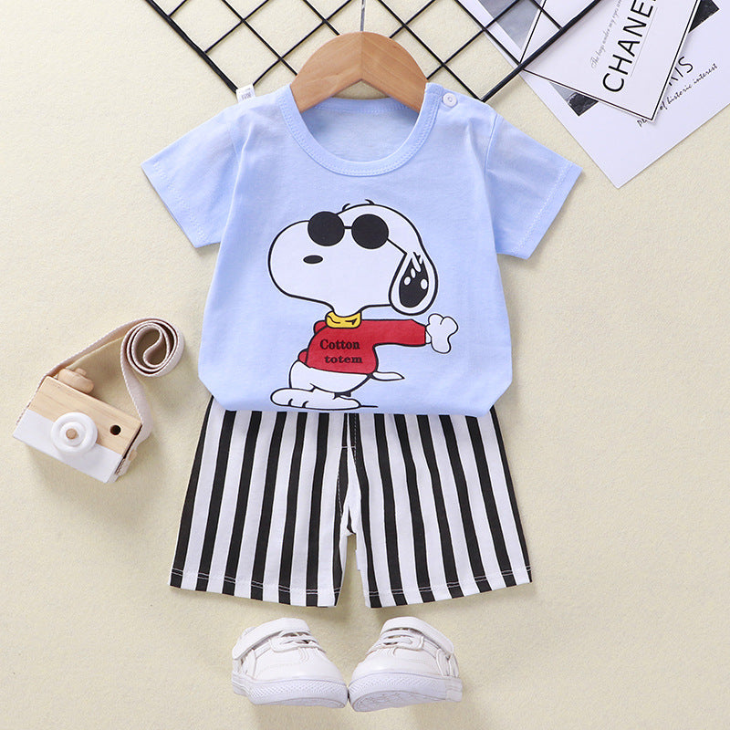 Baby T-shirt shorts cotton two-piece suit