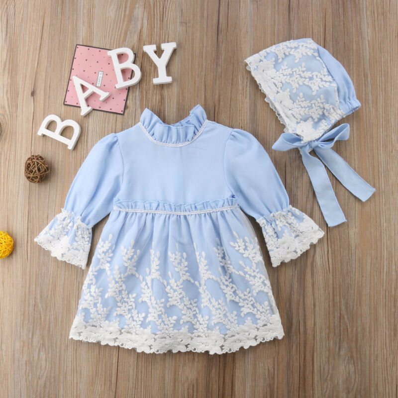 Floral Girl Dress Childrens Clothing Lace Summer