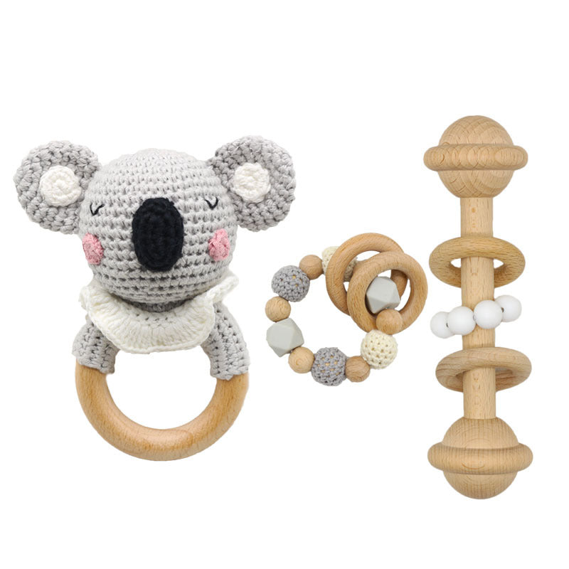 DIY Crochet Molar Appease Toy Koala Animal Molar Stick Baby Teether Kit