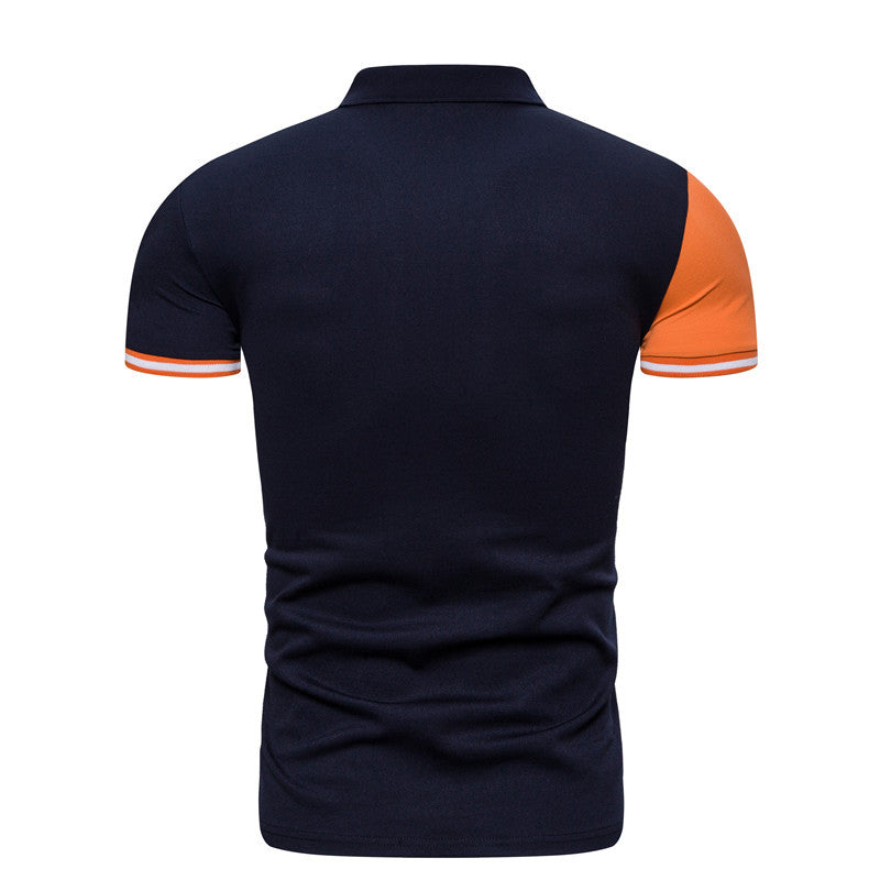 Men's Short Sleeve T-Shirt Polo Fawn Embroidery