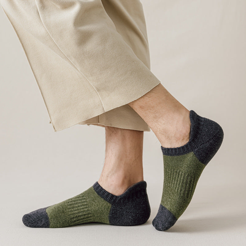 Sweat-absorbing Breathable Autumn And Winter Cotton Boat Socks