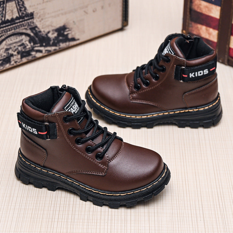 New British Style Children's Boots For Autumn And Winter