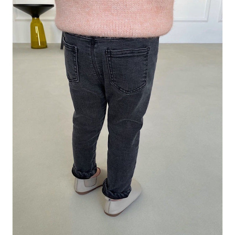 Casual Fashion Baby Stretch Vinylon Pants
