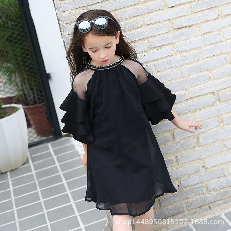 Childrens Flared Sleeve Top Dress
