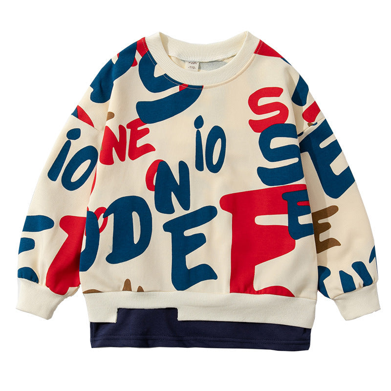 Boys Sweatshirt Autumn Tops Tide Brand