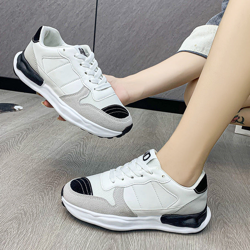 Ins Trendy Student Thick-soled Casual Lace-up Sneakers