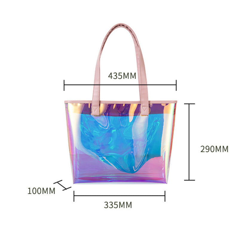 Laser Symphony Large Carrying Bag Transparent Shopping Bag