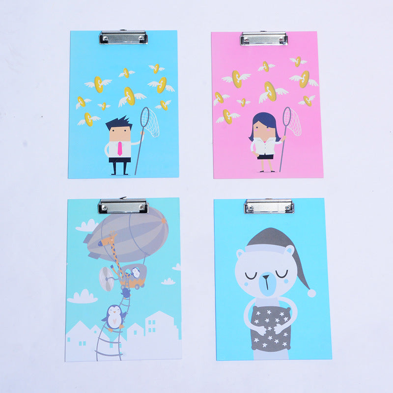 Mask Girl Clip A4 Paper Splint Student Exam Pad Folder Female School Supplies Anime Peripheral