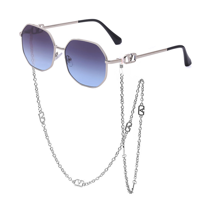 Anti Drop Chain Lanyard With The Same Irregular Sunglasses Women's Trend