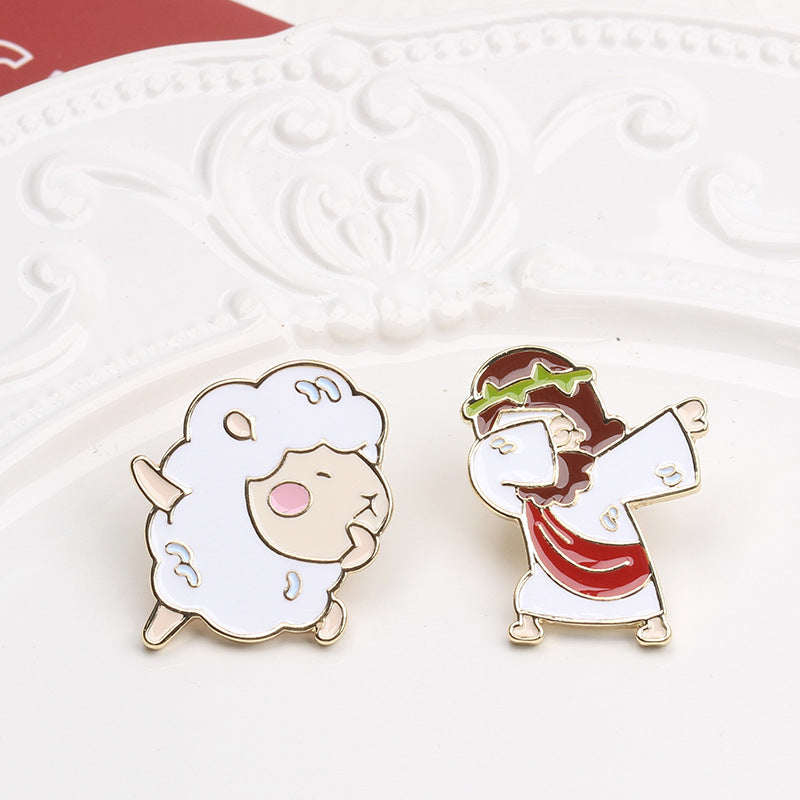 Cute Cartoon Brooch Japanese Badge Couple Backpack Ornaments