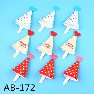 A Pack Of Small Hat Cake Plug-in Ornaments