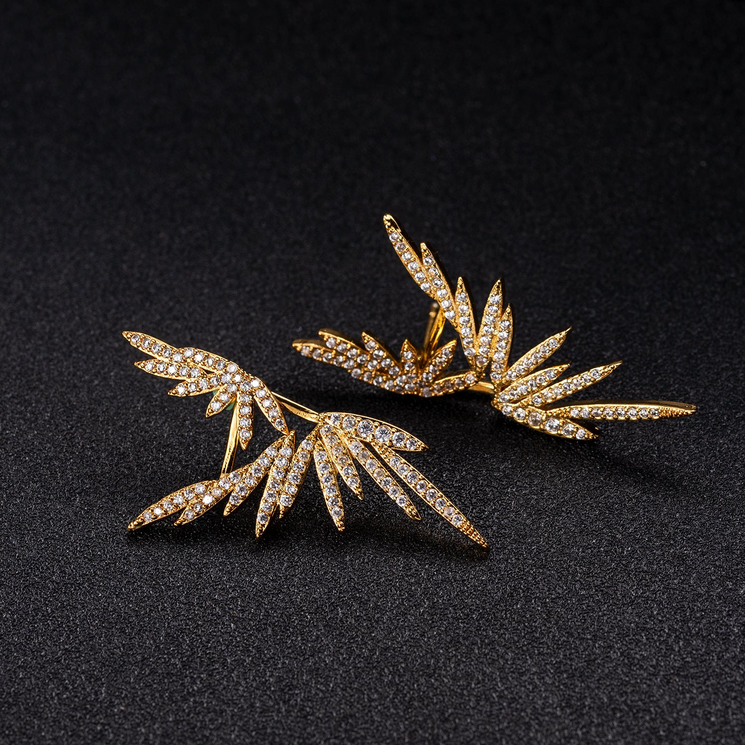 European And American Earrings With Micro-Inlaid Zircon