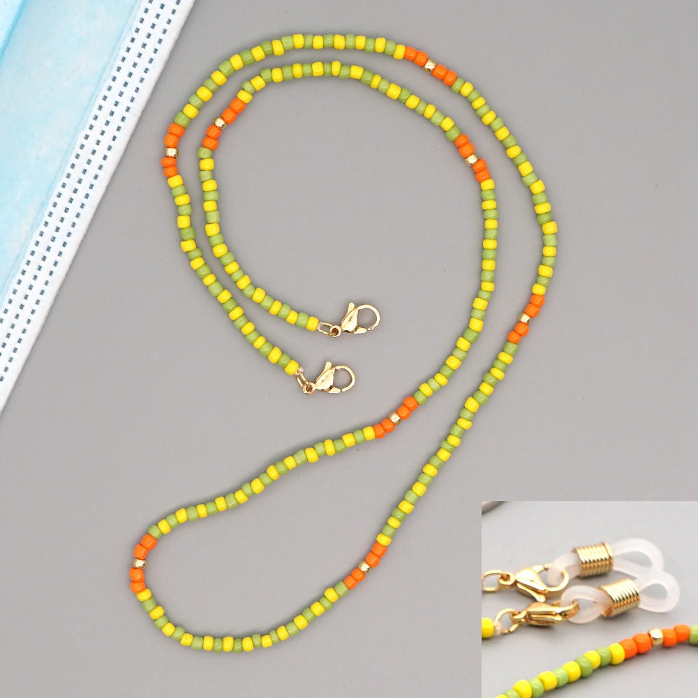 Glasses Face Mask Necklace Jewelry Bead Shoulder Strap Fashion Sunglasses Jewelry Cord