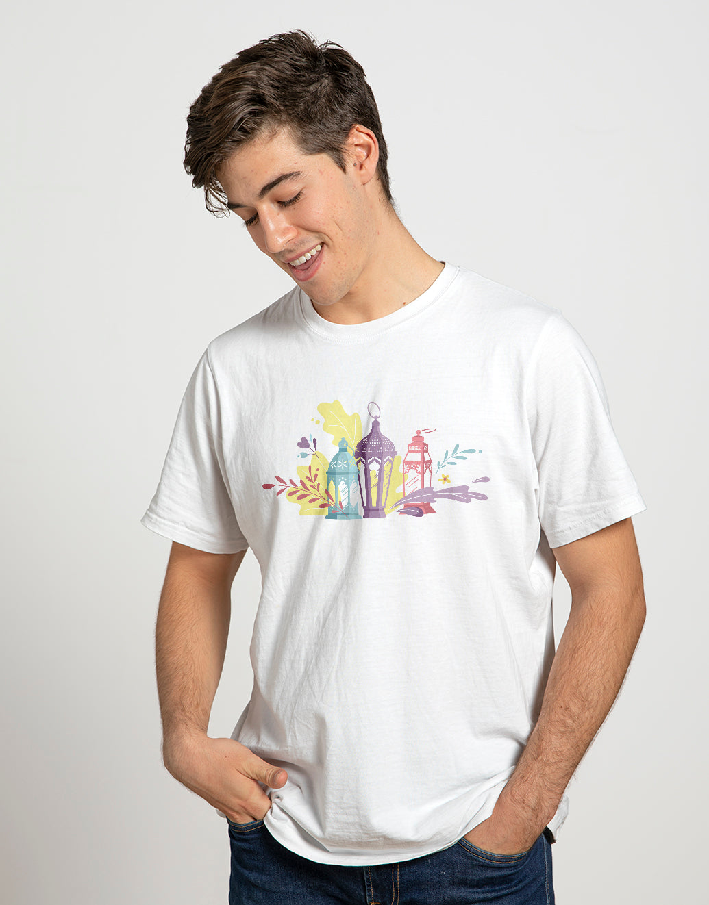 Men's T-shirt (Colorful Lanterns)