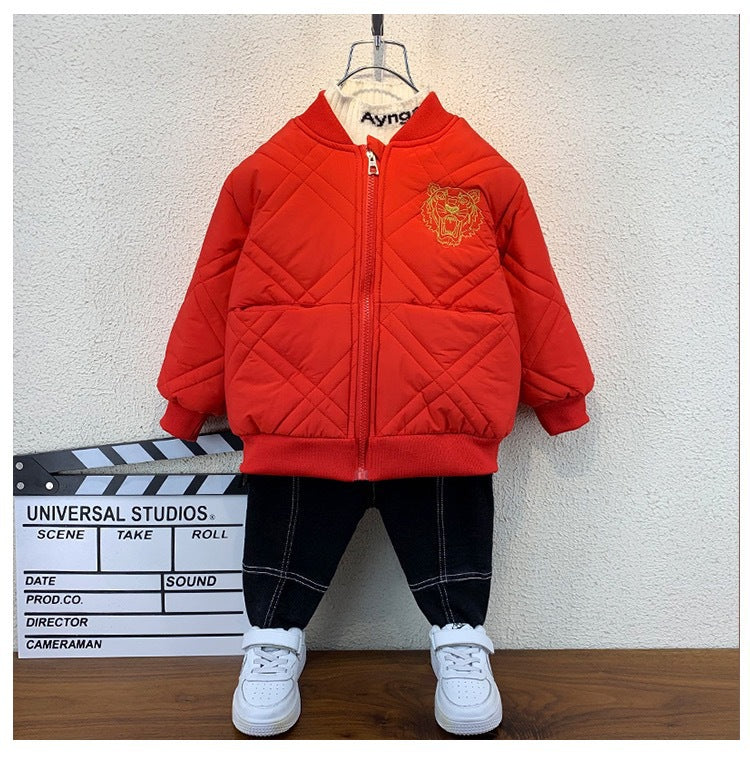 Boy's Light And Thin Cotton Jacket New Thick Coat