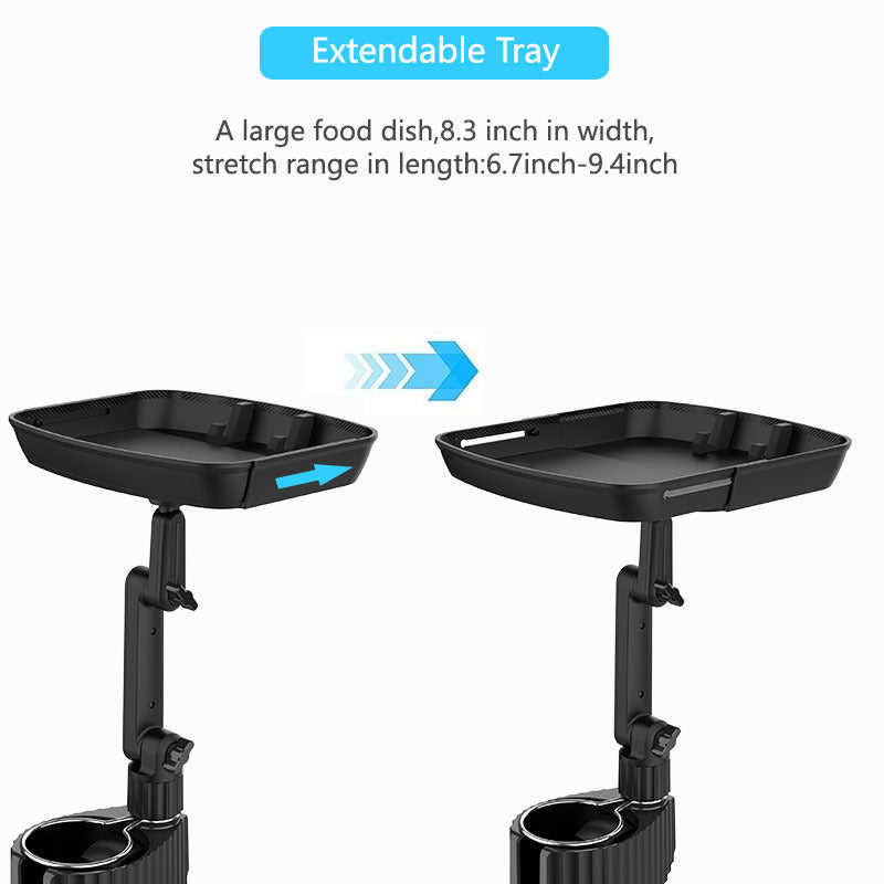 Extendable Tray- a large food dish stretch range for cub holder