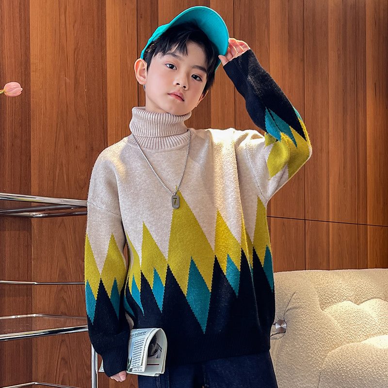 Boys High-neck Winter New Style Sweater