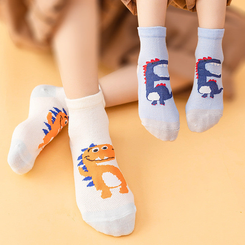 Mesh Cartoon Dinosaur Socks For Boys And Girls