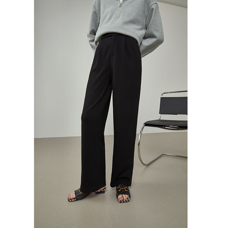 Slender High Waist Wide Leg Pants Slim And Versatile Casual