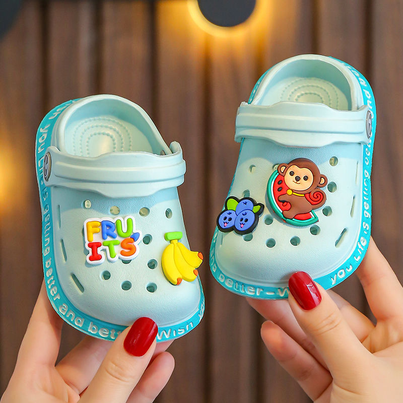 Boy Hole Shoes Baotou Baby Girls Sandals And Slippers Home
