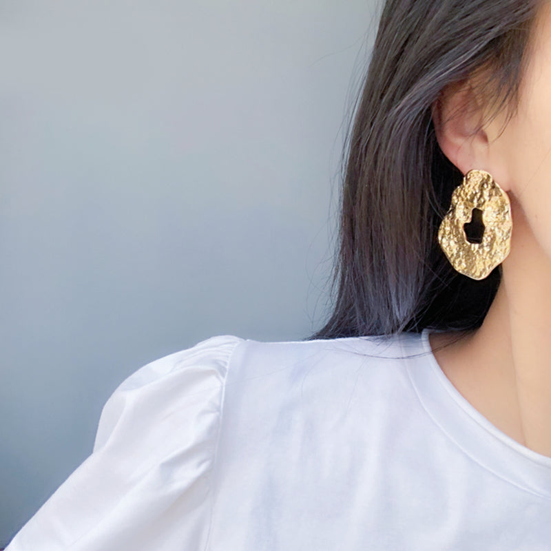 European And American Style Women's Irregular Metal Earrings