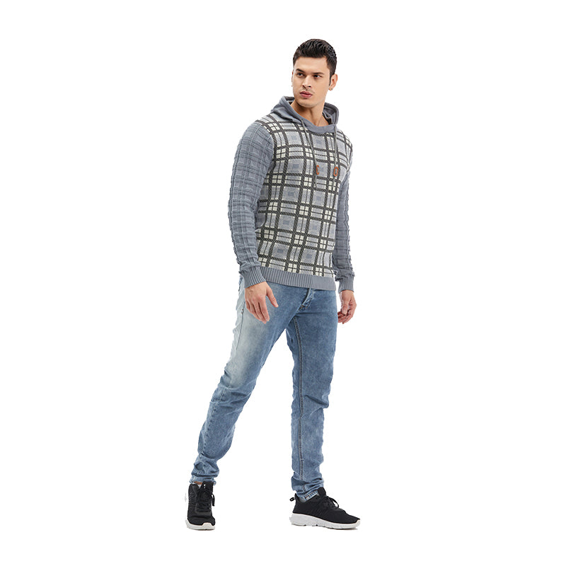 Breathable Outdoor Sports Pullover Plaid US Size Men Hoodies