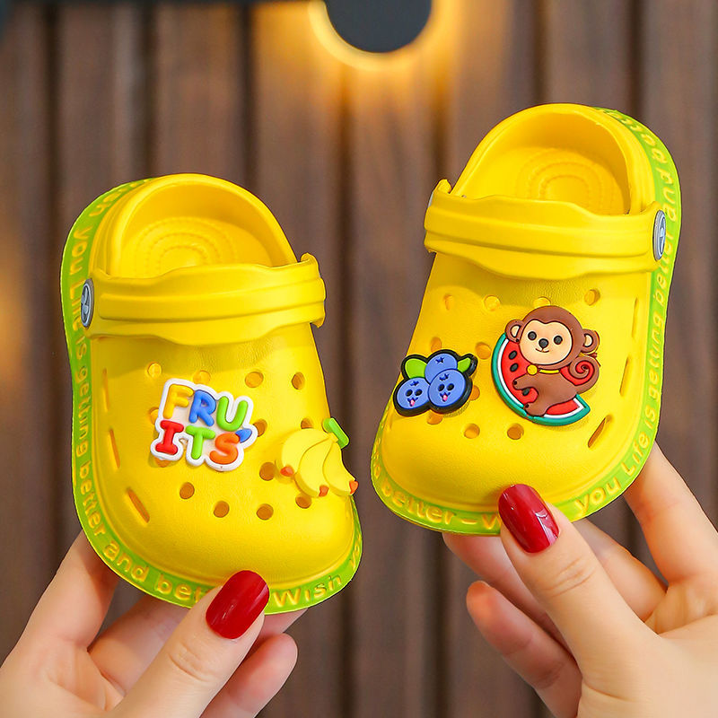 Boy Hole Shoes Baotou Baby Girls Sandals And Slippers Home