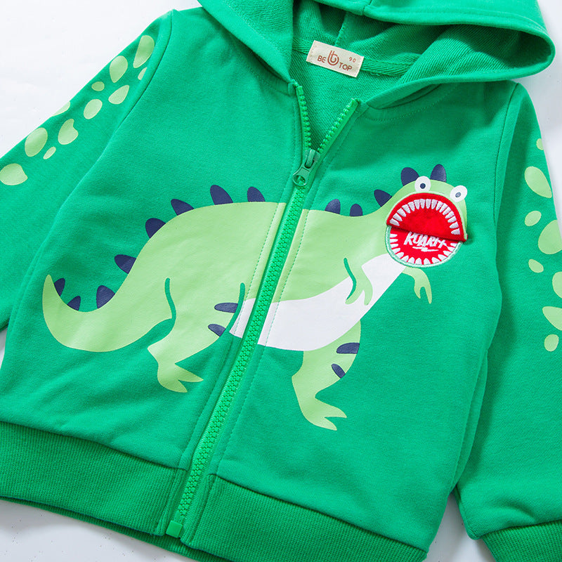 Children's Autumn Clothing Dinosaur Characteristic Coat Cardigan
