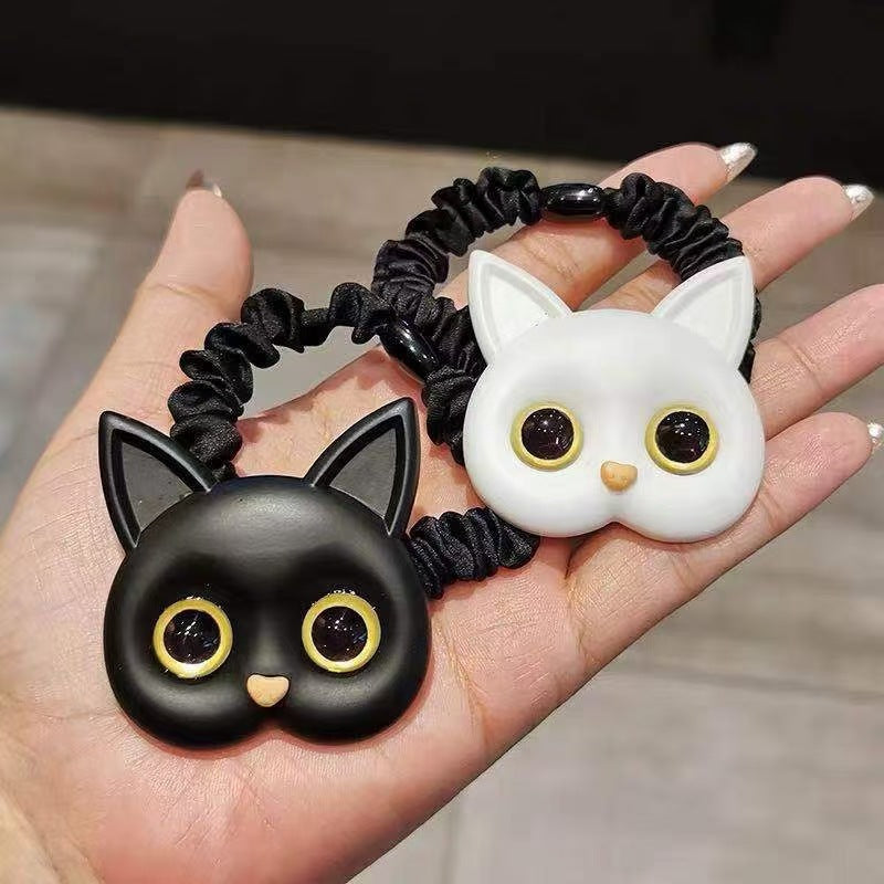 Korean Version Of Cute Cat Fashion Small Intestine Cloth Ring