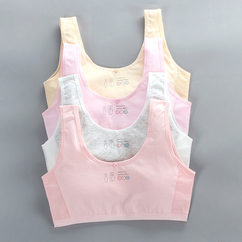 High School Student Vest white and pink