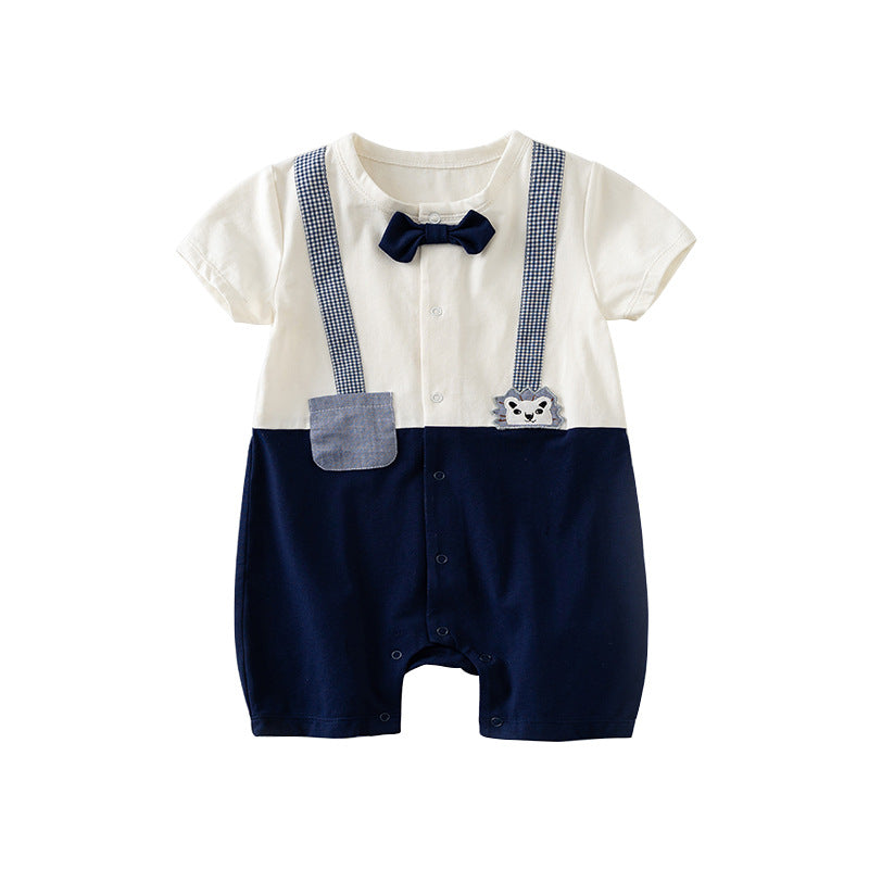 Fashion Simple Baby Short-sleeved One-piece