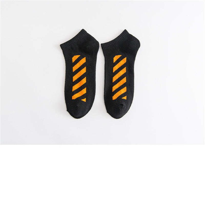Men's Low-top Breathable Deodorant Sweat-absorbing Thin Striped Socks